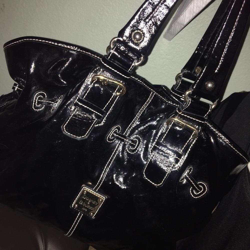 Dooney&Bourke Patent Leatherette Shoulder Satchel
